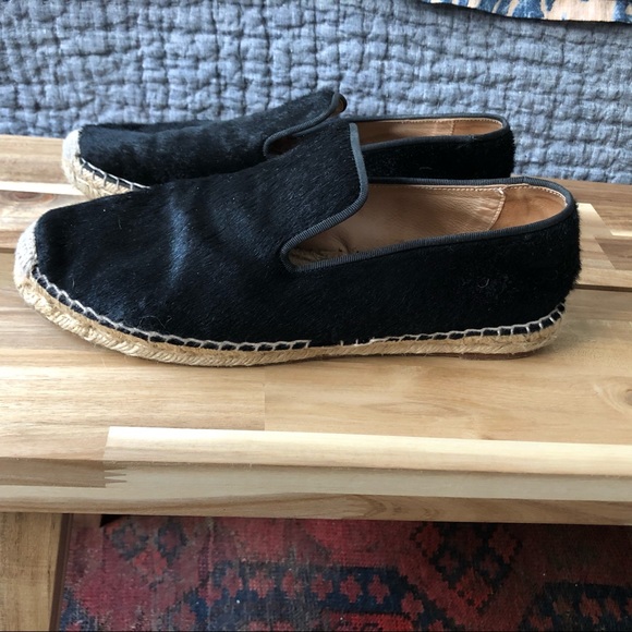 Celine Ponyhair Espadrille Flats size 10 BLK - Picture 1 of 8